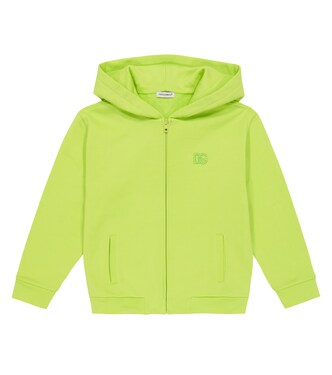 Logo cotton zipped hoodie | Dolce&Gabbana Kids