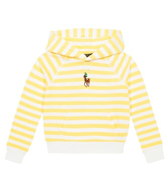 Sweat-shirt à capuche rayé en coton | Polo Ralph Lauren Kids