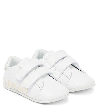 Baby logo leather sneaker | Versace Kids