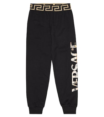 بنطلون رياضي من القطن بلوغو | Versace Kids