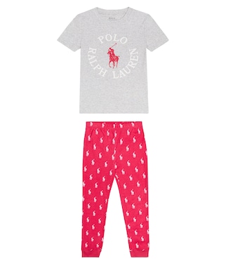 Logo cotton T-shirt and pants | Polo Ralph Lauren Kids
