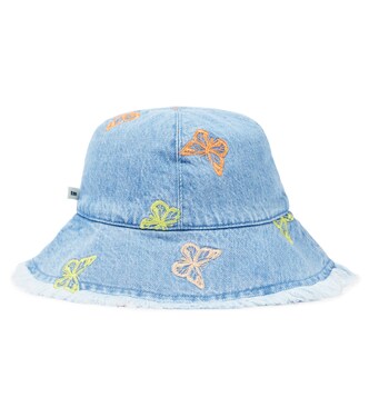 Burbank embroidered denim bucket hat | The New Society