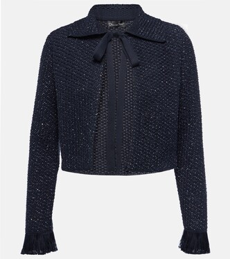 Cotton-blend tweed jacket | Oscar de la Renta