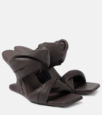 Twisted Cantilever 80 leather mules | Rick Owens