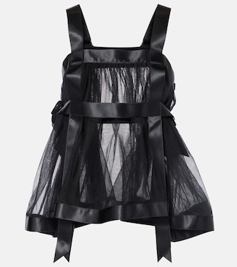 Top de tul semitransparente | Noir Kei Ninomiya