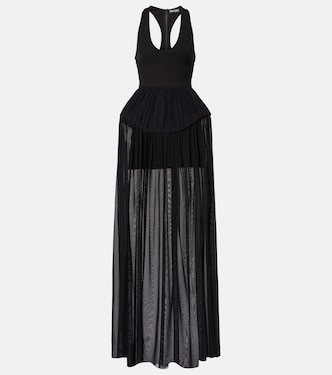 Robe aus Jersey und Chiffon | David Koma