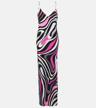 Marmo crêpe de chine slip dress | Pucci