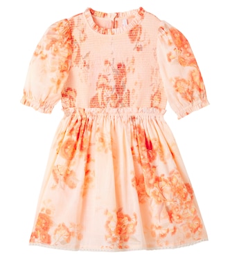 Cascadian floral shirred cotton dress | Zimmermann Kids