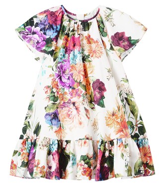 Floral linen dress | Dolce&Gabbana Kids