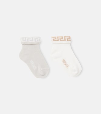 Bébé – Set de 2 paires de chaussettes La Greca | Versace Kids