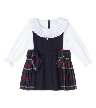 Baby tartan cotton-blend dress | Patachou