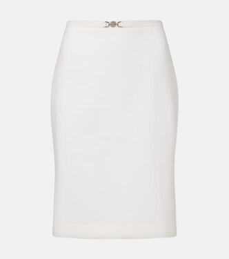 Midirock aus Schurwolle | Versace