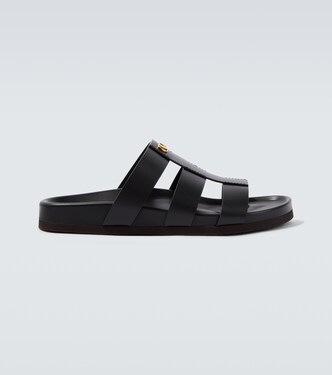 Studshield VLogo leather sandals | Valentino Garavani