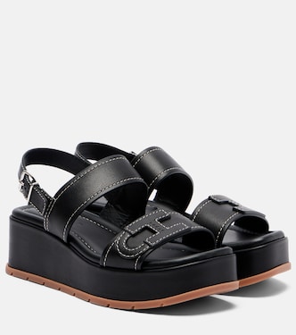 Sandales compensées H703 en cuir | Hogan