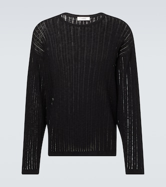 Pullover Pointelle in cotone e lino | Commas