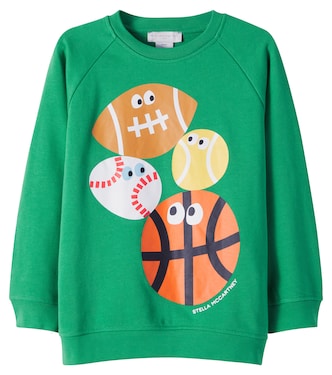 Printed cotton fleece sweatshirt | Stella McCartney Kids