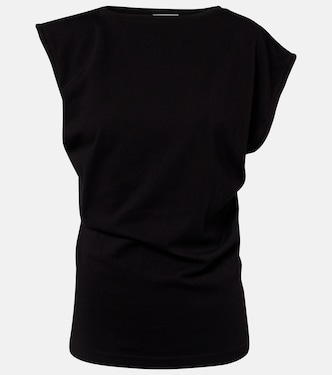 T-shirt Beth in jersey di cotone asimmetrica | Agolde