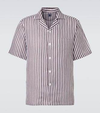 Striped linen bowling shirt | Fedeli