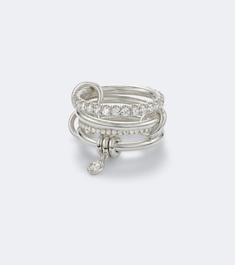 Inara Heart sterling silver ring with diamonds  | Spinelli Kilcollin