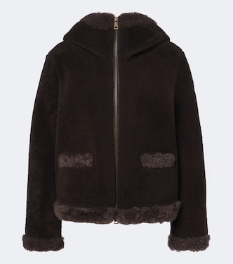 Leuctre shearling-trimmed down jacket | Moncler