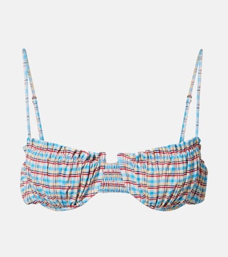 Esterel checked bikini top | Faithfull