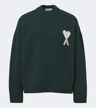 Ami de Cœur alpaca and wool-blend sweater | Ami Paris