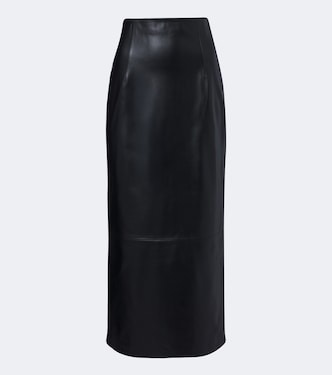 Inga leather midi skirt | Loulou de Saison