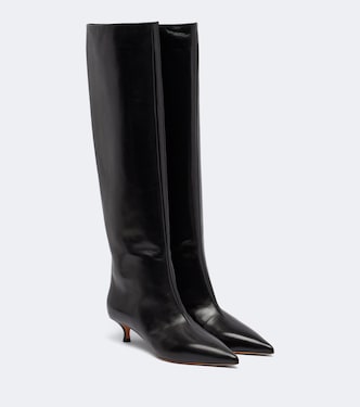 Babouche leather knee-high boots | Le Monde Béryl