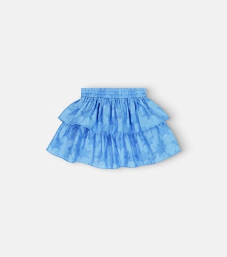 Floral jacquard cotton-blend skirt | Brunello Cucinelli Kids