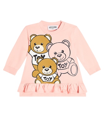 Baby Teddy Bear cotton jersey dress | Moschino Kids