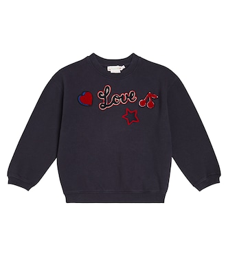 Talya patch-appliqué cotton sweatshirt | Bonpoint