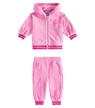 Baby hooded cotton-blend tracksuit | Moschino Kids