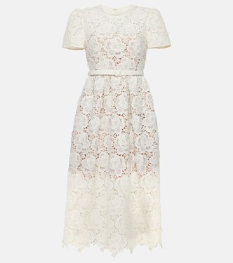 Floral lace midi dress | Self-Portrait