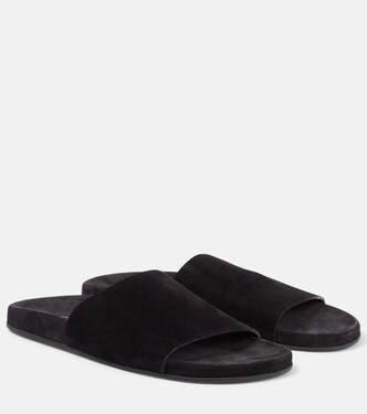 Hugh suede slides | The Row