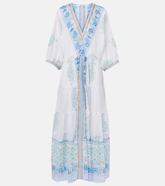 Robe longue en coton à motif cachemire | Juliet Dunn