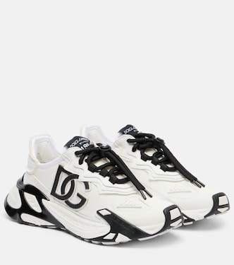 Day Faster DG suede-trimmed sneakers | Dolce&Gabbana