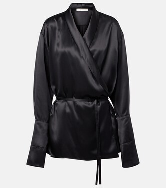 Wickeltop Eivie aus Seidensatin | The Row