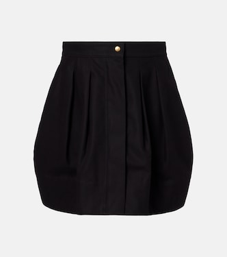 Minifalda plisada de sarga de algodón | Max Mara