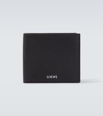Logo leather bifold wallet | Loewe