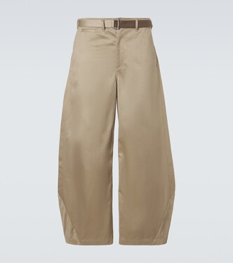 Cotton chino barrel-leg pants | Sacai