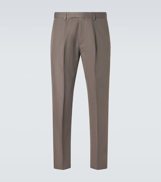 Cotton and linen straight pants | Zegna