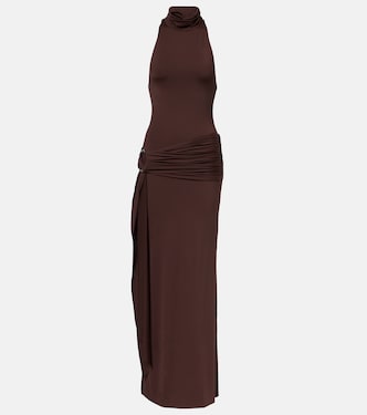 Aidana draped jersey maxi dress | De La Vali
