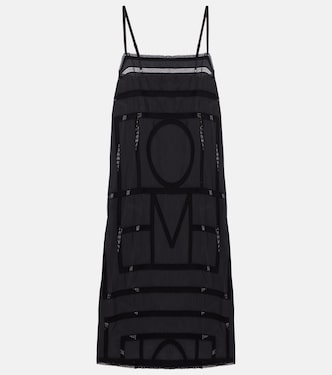 Embroidered silk midi dress | Toteme
