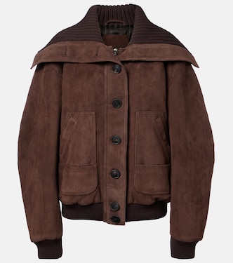 Oversized suede bomber jacket | The Attico