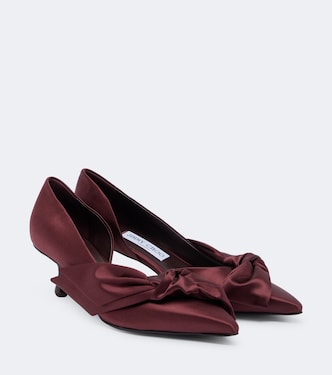 Issy bow-detail satin pumps | Jimmy Choo