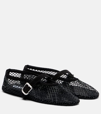 Embellished fishnet ballet flats | Alaïa