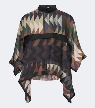 Printed satin top | Sacai