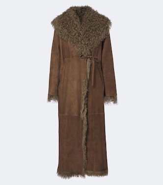Justyn reversible suede and shearling coat | Ralph Lauren Collection