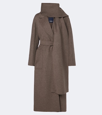 Scarf-detail virgin wool wrap coat | 'S Max Mara