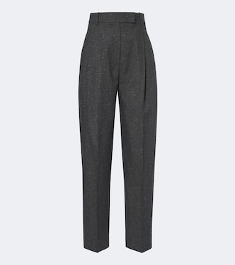 Daria pleated wool-blend straight pants | Róhe